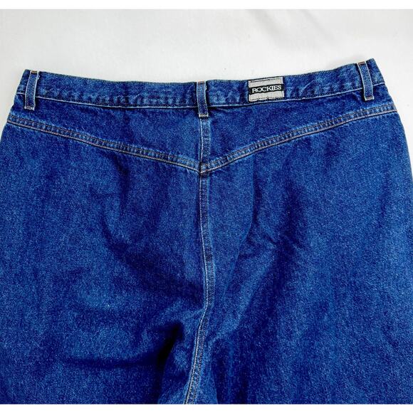 VTG Rockies Dark Wash Denim Jeans Women Sz 24 Inseam 32” High Waist Straight Leg - Picture 5 of 11